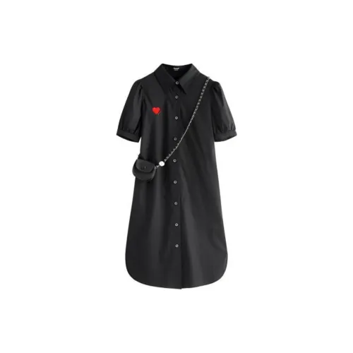 Inman Short-Sleeved Dresses Women's Midnight Black