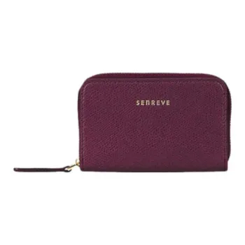 SENREVE Genuine Leather Wallets Card Holders Women's Eggplant Color