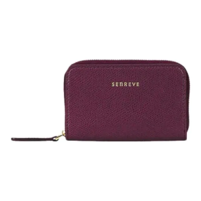 SENREVE Genuine Leather Wallets Card Holders Women's Eggplant Color-0