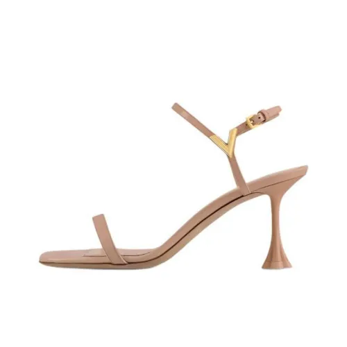 LOUIS VUITTON Blossom Strap Sandals 7.5cm Women's Nude