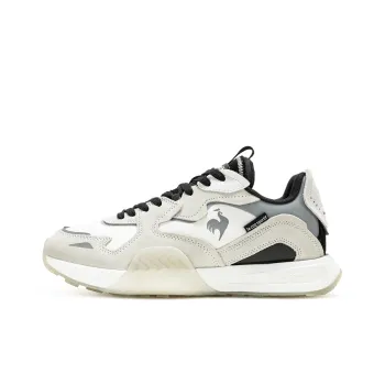 Le Coq Sportif The Support Is Non slip Low Top Casual Running Shoes Unisex Beige Black