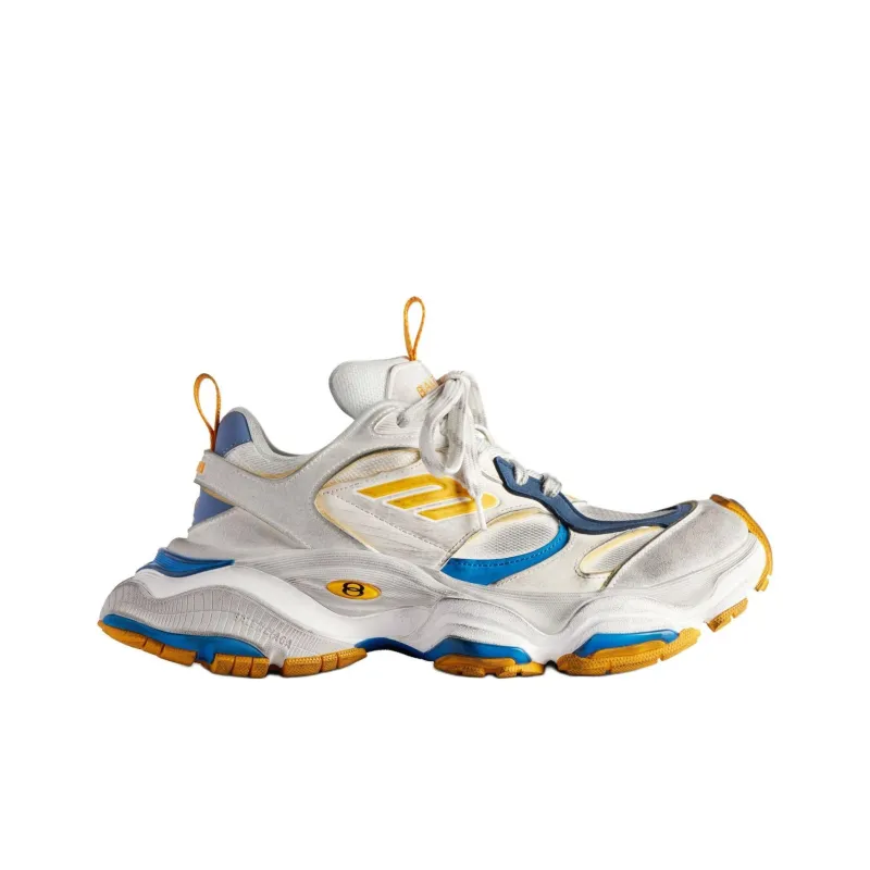 Balenciaga Low-Top Chunky Sneakers Men's White Blue Orange-1