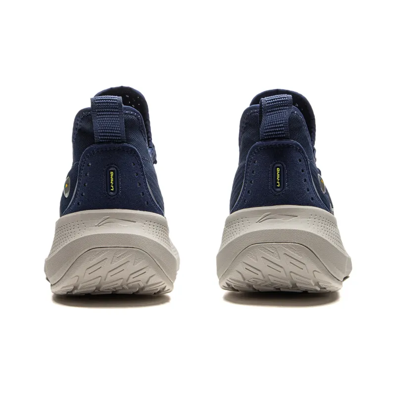 LiNing Cushioning Anti Slip Wear Resistant Breathable Lightweight Rebound Low Top Casual Shoes Men's Blue Gray-5