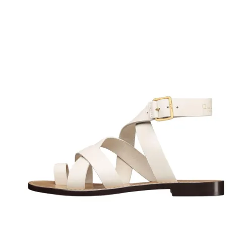 DIOR Dioriviera Dior Sun One Strap Sandals Women's White