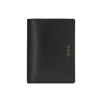 TUMI Cow Leather Wallet Men's Black
