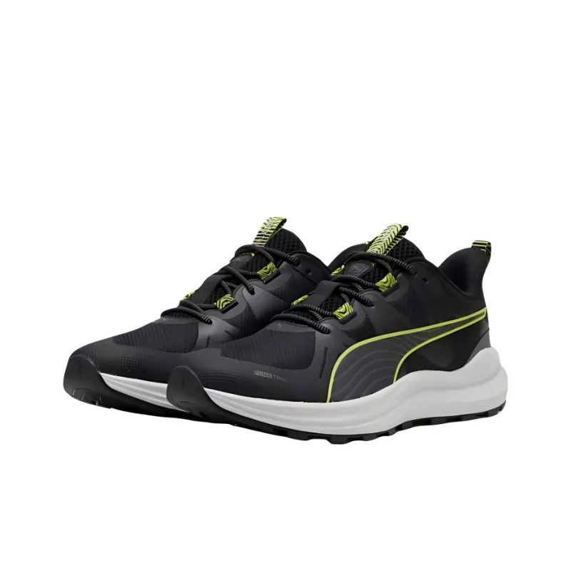 PUMA Reflect Lite Trail Anti Slip Wear Resistant Low Top Trail Running Shoes Men's Black Green-2