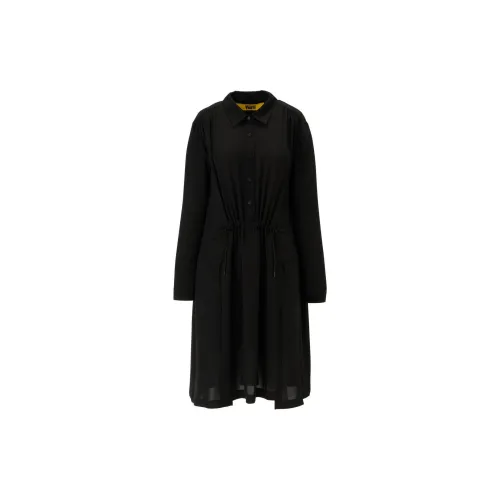 Onitsuka Tiger Long-Sleeved Dresses Women's Black