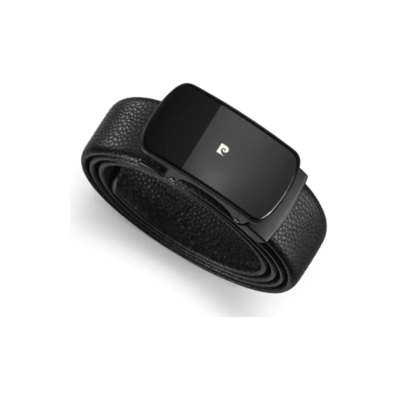 PIERRE CARDIN The First Layer Of Cowhide Is Genuine Leather Belts Men's Black 3.6CM-3