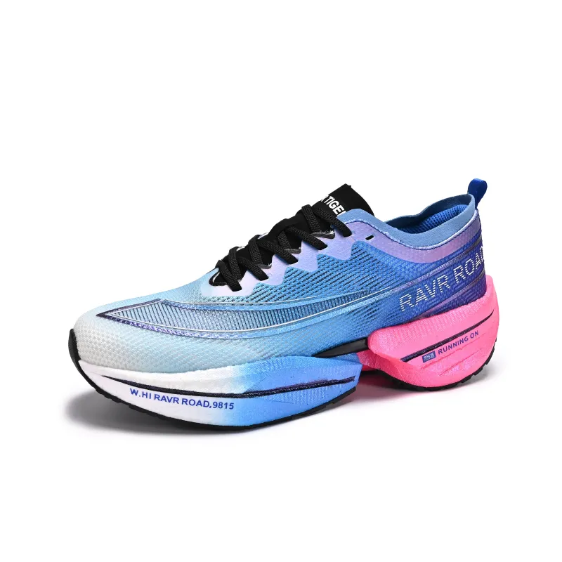 HERR TIGER Cushioning Rebound Lightweight Breathable Running Shoes Unisex Electric Glow Blue-2
