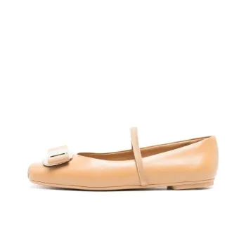 FERRAGAMO Zina Casual Single Shoes Women's Beige