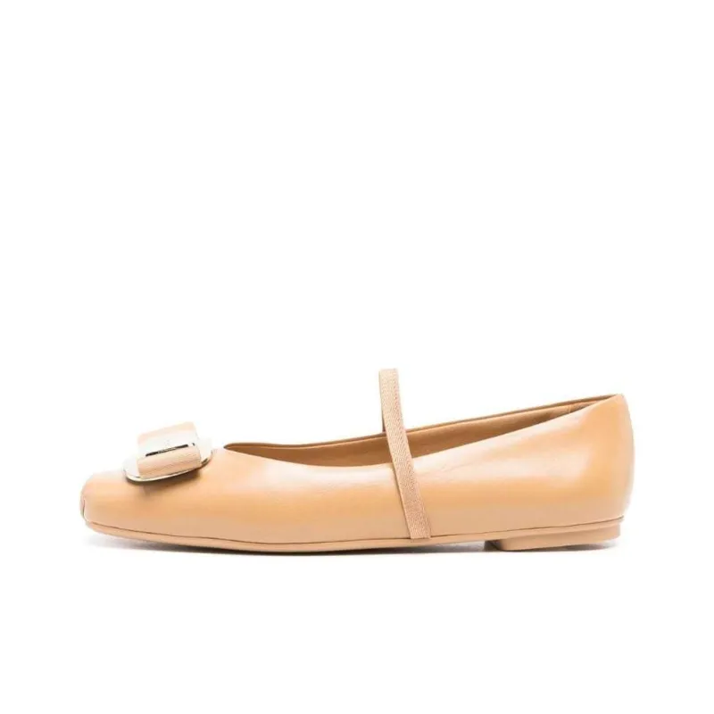 FERRAGAMO Zina Casual Single Shoes Women's Beige-0
