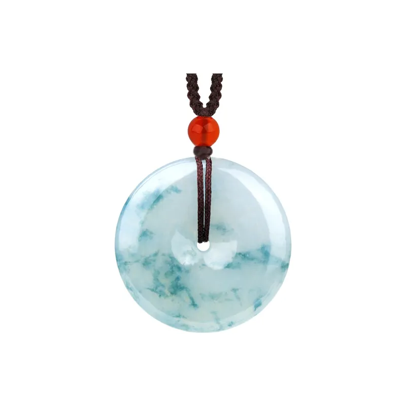 Clear Snow Glutinous Jade Jadeite Necklaces Unisex-0