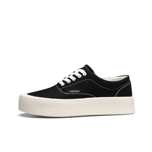 PARDASAUL Anti-Slip And Wear-Resistant Water-Resistant Low-Top Canvas Shoes Men's Black