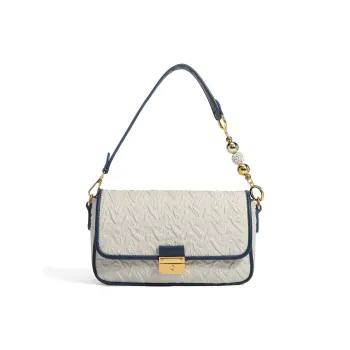 Carksky PU Crossbody Handbag, Shoulder Bag Regular Women's White/Black