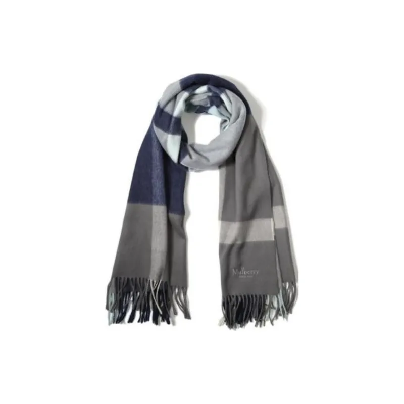 Mulberry Fur Knit Scarves Women's Gray-1