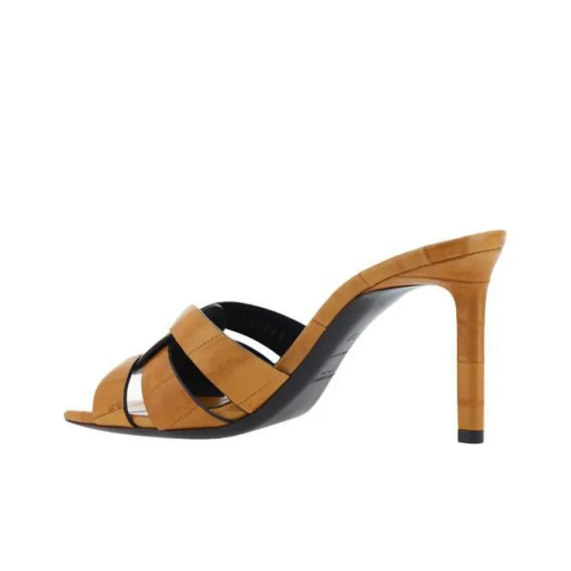 SAINT LAURENT Tribute Square Open Toe Mules Women's-2