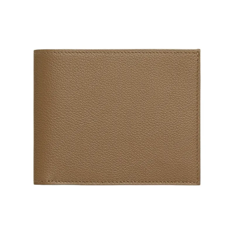 HERMES Citizen Twill Evercolor Calfskin Card Holder Women's Chestnut Pimento Yellow-0