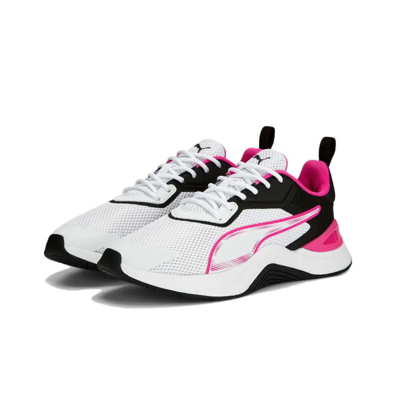 PUMA Infusion Cushioning Wear-Resistant Low-Top Training Shoes Women's White Pink-2