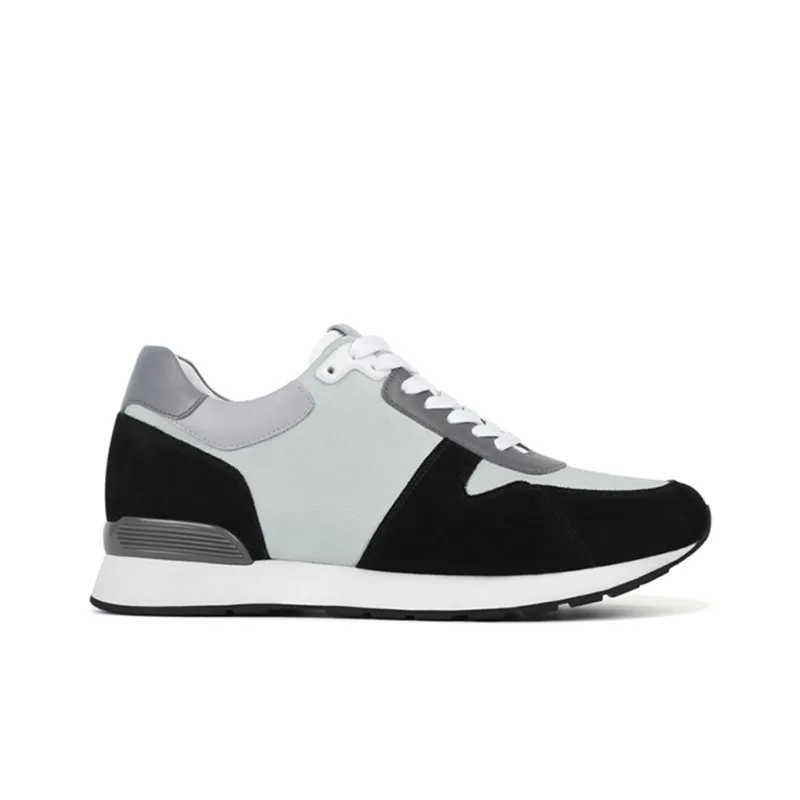 He Jinchang Anti Slip And Wear Resistant Lightweight Balance Skateboard Shoes Men's Black Gray-2