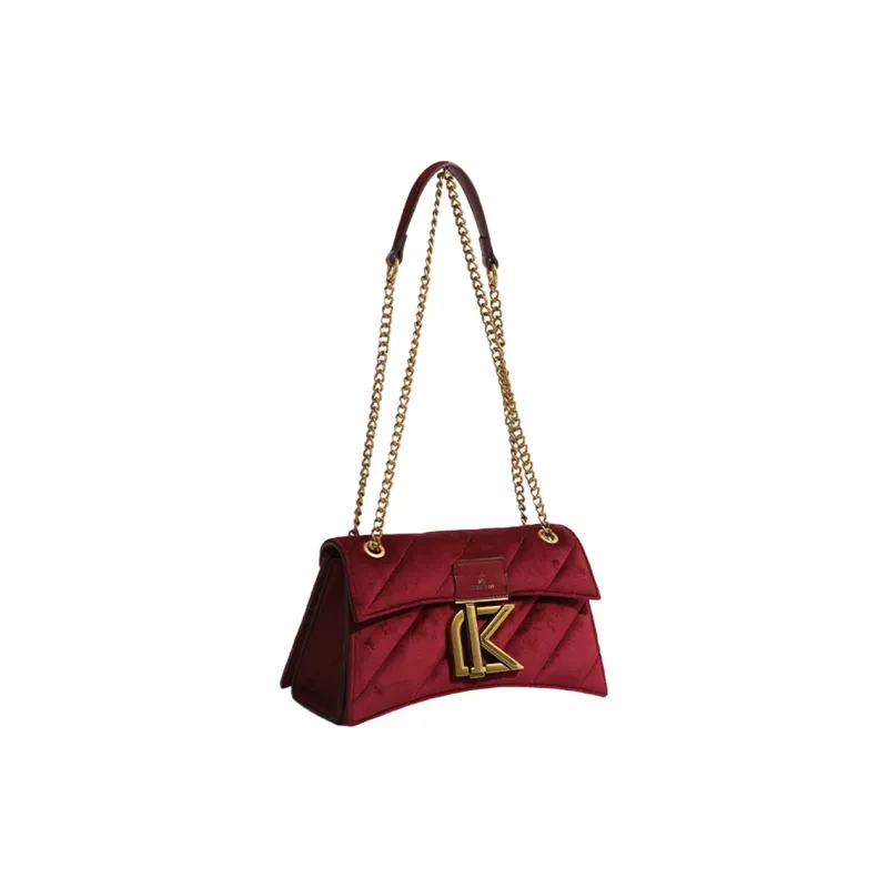 MISS GAIL Artificial Leather Handbag Shoulder Bag Crossbody Bag Medium Size Women's Red-1