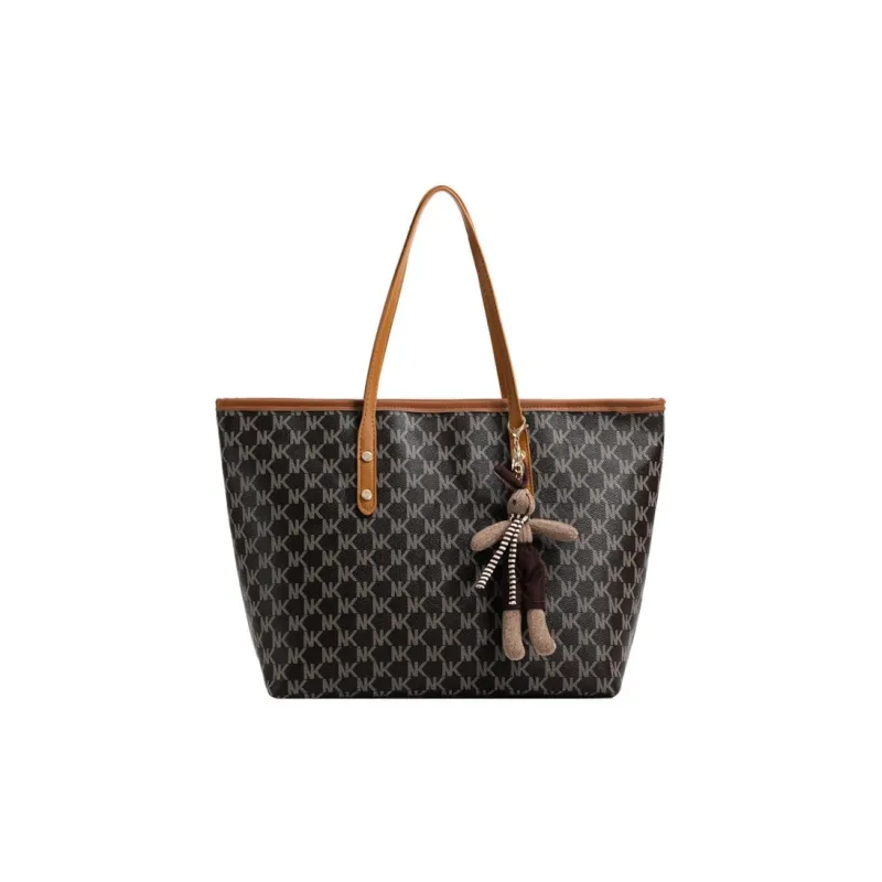 Dusen Kangaroo Pu Tote Bag, Shopping Bag, Shoulder Bag Regular Women's White/Black/Coffee-12