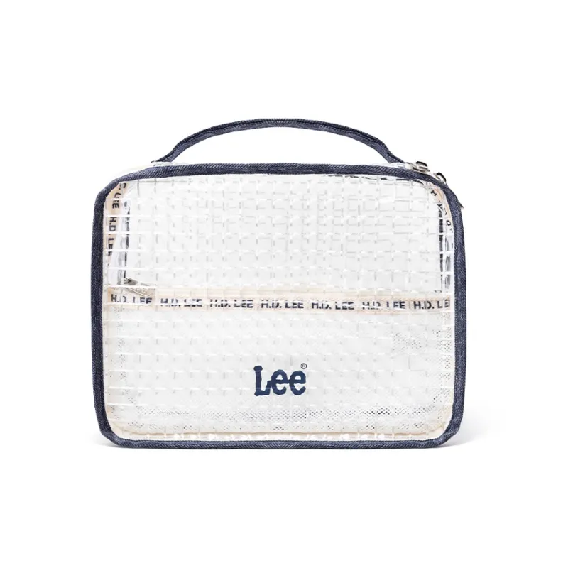Lee PVC Storage Bag Handbag Toiletry Bag Makeup Bag Regular Women's Denim Blue-0