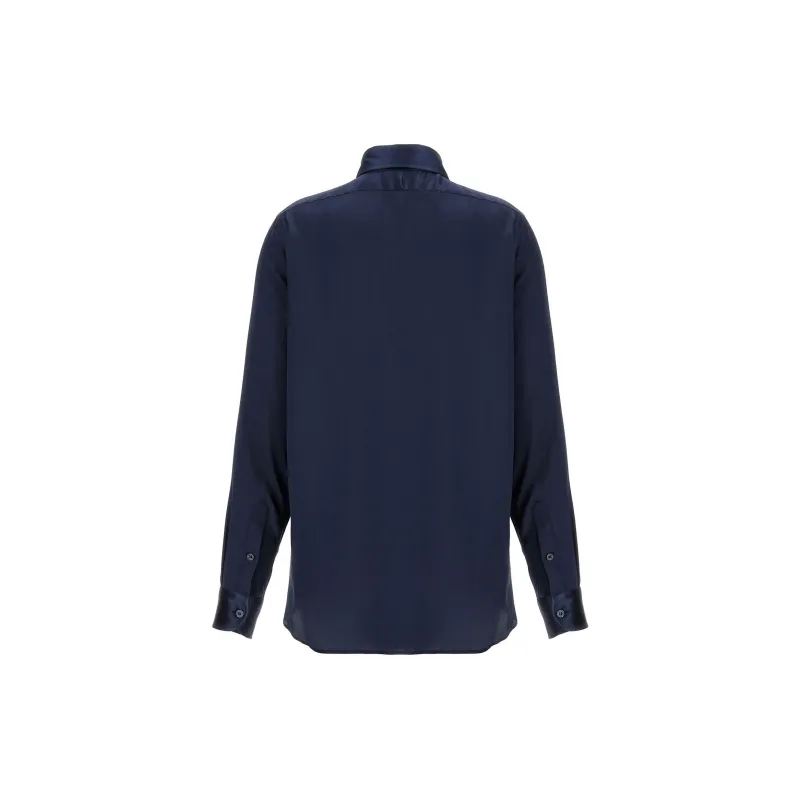 TOM FORD Pintuck-Detailed Long-Sleeved Shirt-1