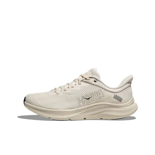 HOKA ONE ONE Solimar Running Shoes Men Low-Top Ivory White/Oak White