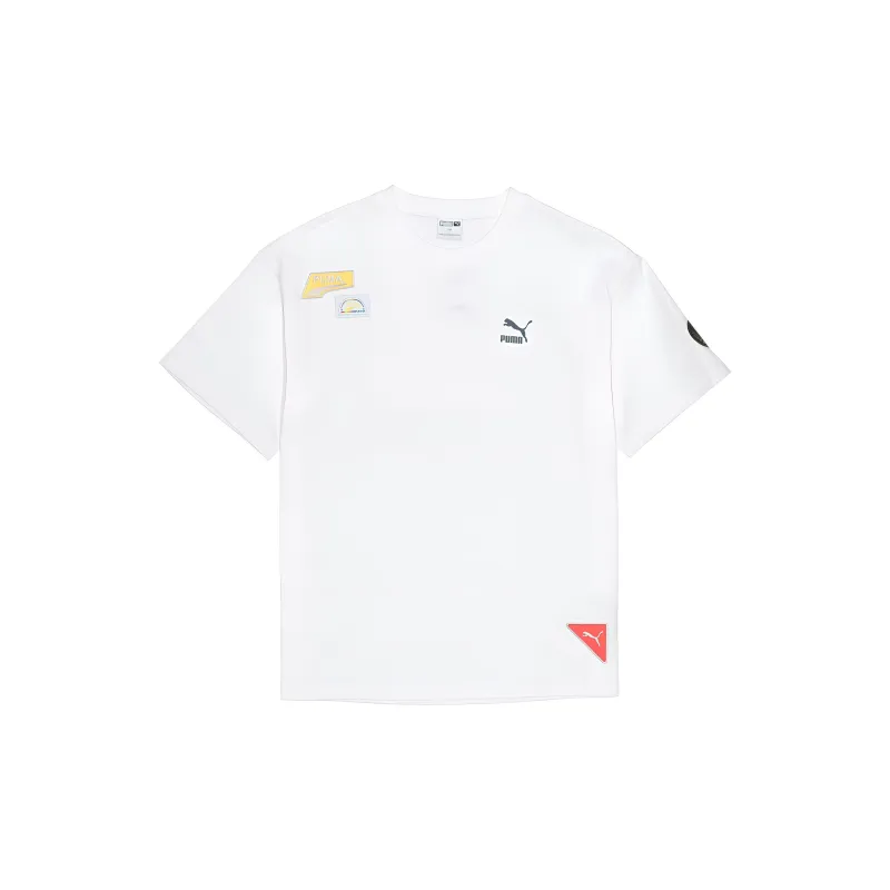 PUMA Drop Shoulder Sleeve T Shirt Men's White-1