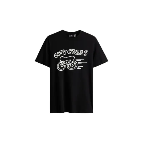 H&M T-Shirts Men Black/Keith Haring