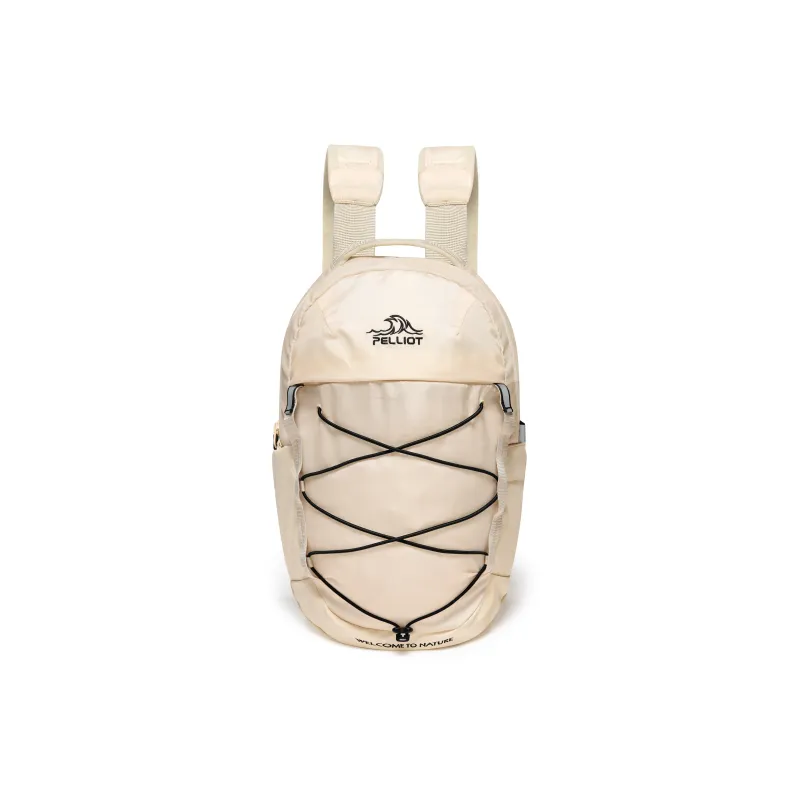 PELLIOT Oxford Backpack Regular Unisex Obsidian Black/Coconut Milk White/Cherry Blossom Pink-5