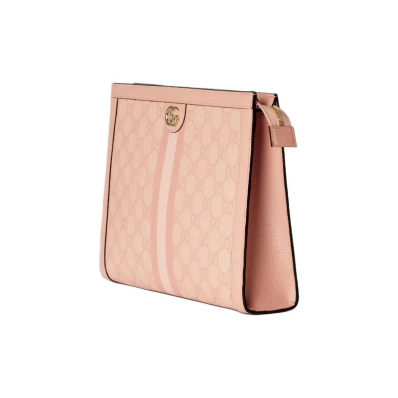 GUCCI Supreme Canvas Clutch Regular Women's Dark Pink-1
