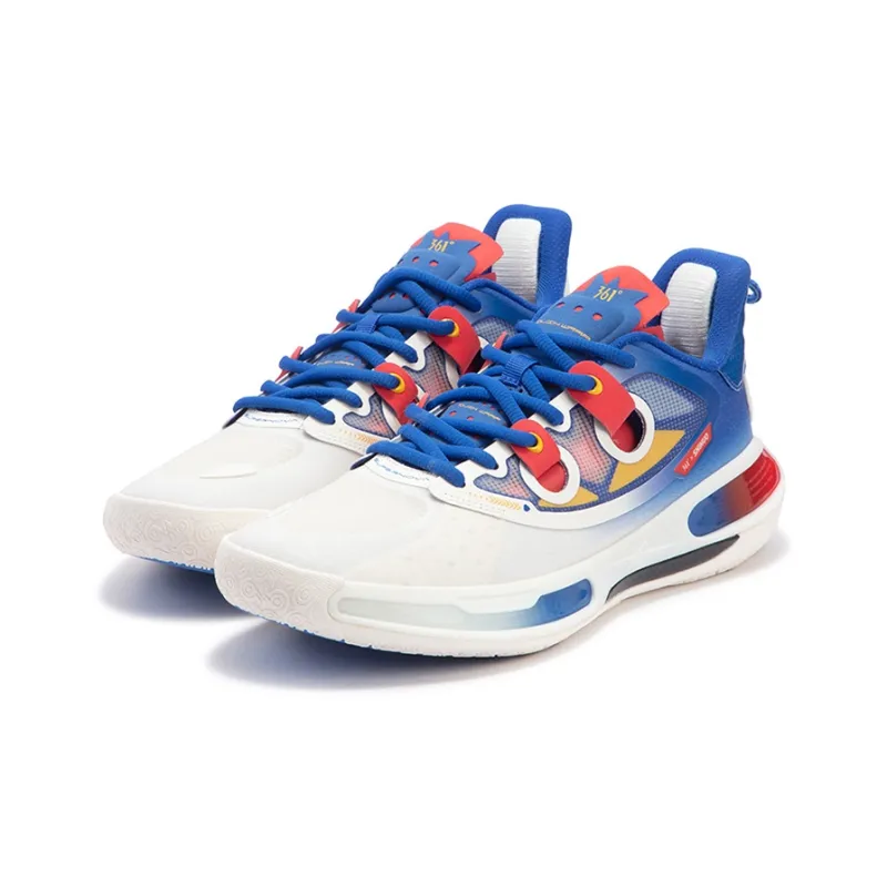 361° Super Nova 2.0 PRO Basketball Shoes Men Low Top Feather White/Numbers Blue-2