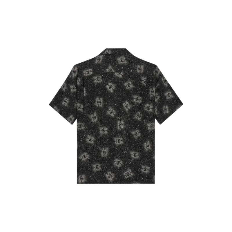 CELINE Hawaiian Shirt In Printed Crepe De Chine-1