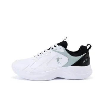 QIAODAN Anti Slip Wear Resistant Low Top Running Shoes Men's White Green
