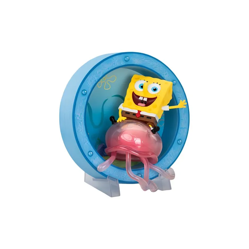 POP MART SpongeBob Dimensional Window Collection Resonance GONG Hang Tag Box 15cm-2