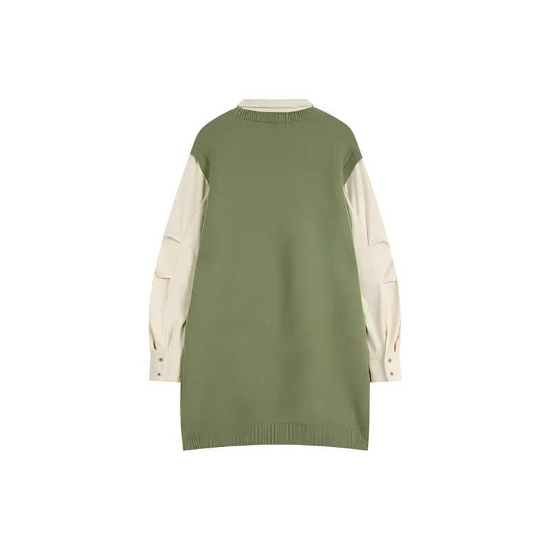 ELF SACK Long-Sleeved Dresses Women's Sunflower Green-1