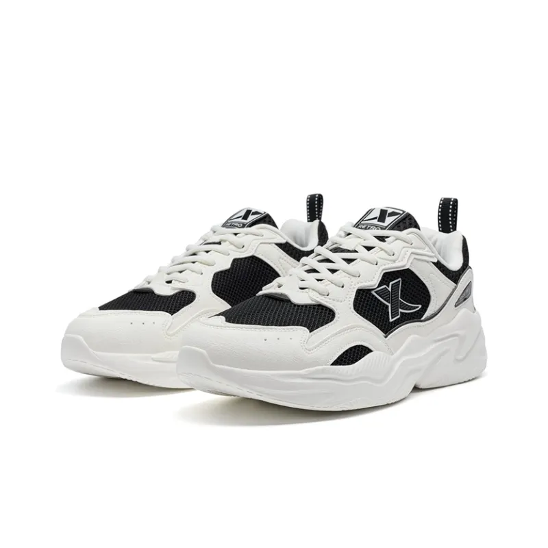 XTEP Lightweight Low Top Casual Shoes Men's Canvas White/Black-4
