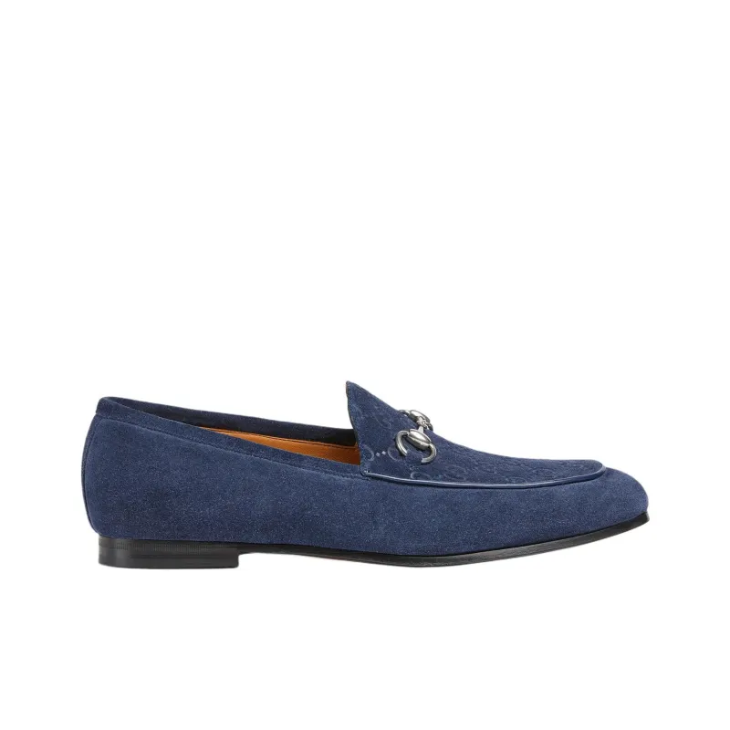 GUCCI Horsebit Loafers Men's Blue-1