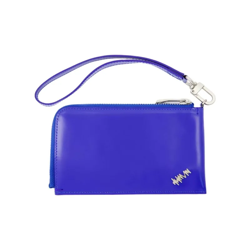 ADER ERROR Smooth Calf Leather Wallet Regular Unisex Blue-0