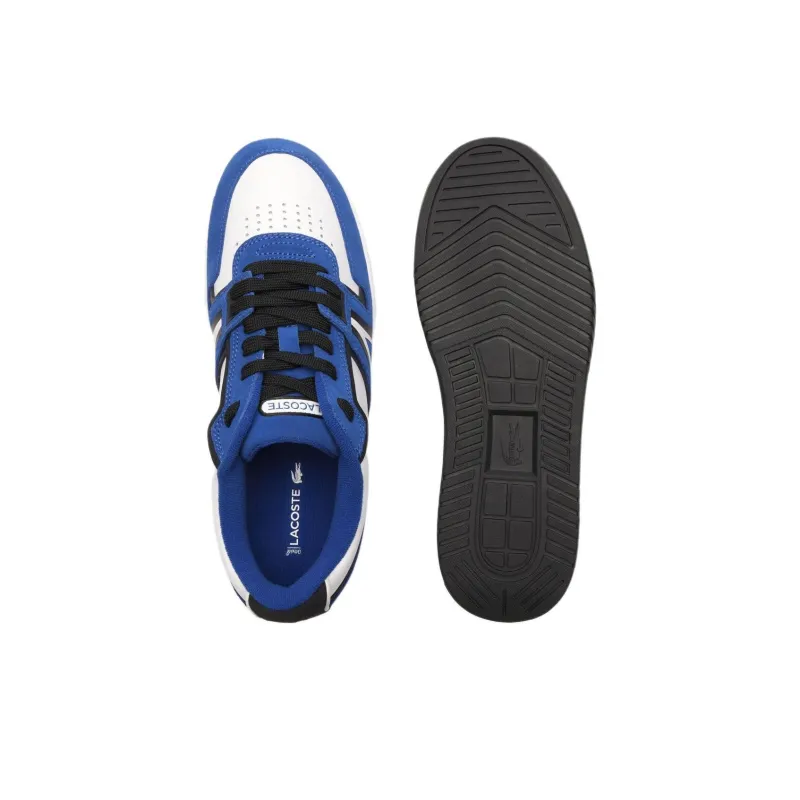 LACOSTE L001 Low-Top Skateboard Shoes Men's White Blue-4