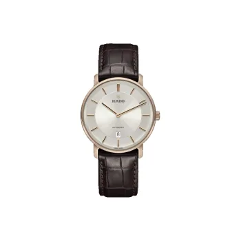 RADO Automatic Mechanical Movement Men's Watches Watch 41mm Silver Dial Ceramic Watch Case Leather Watch Bands