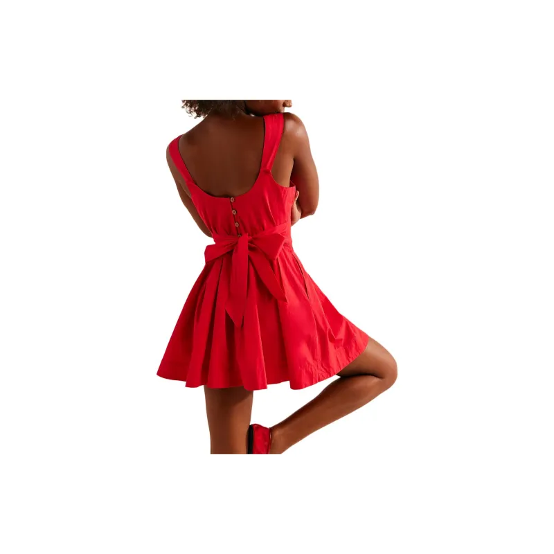 FREE PEOPLE Lennon MiniLennon Mini Slip Dresses Women's Heart Eyes/Red Heart Color-1
