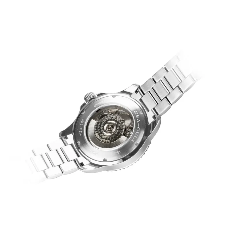 Sea Gull Ocean Series Automatic Mechanical Movement Steel Strap Watch Men's Watches Green Dial-3
