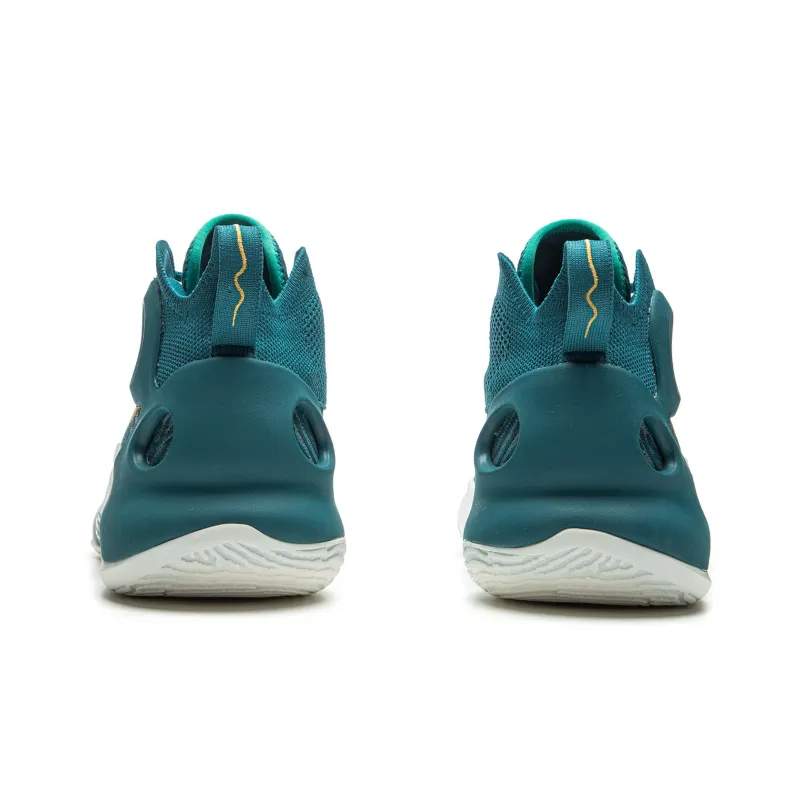 LiNing Charming ULTRA Anti Slip Wear Resistant Mid Top Basketball Shoes Men's Green-5