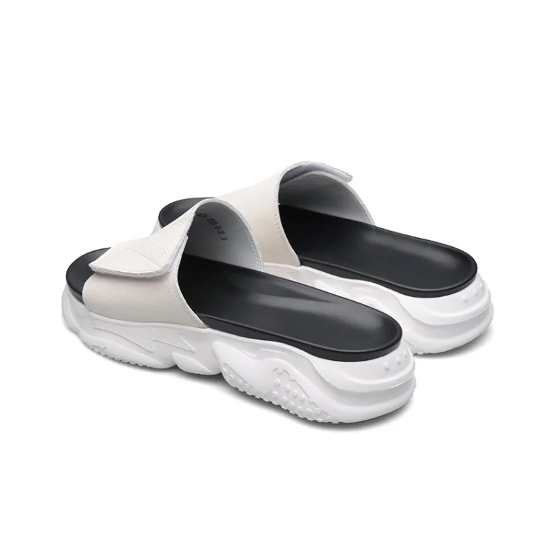 PARDASAUL Slip Resistant Slide Slippers Men's White-3