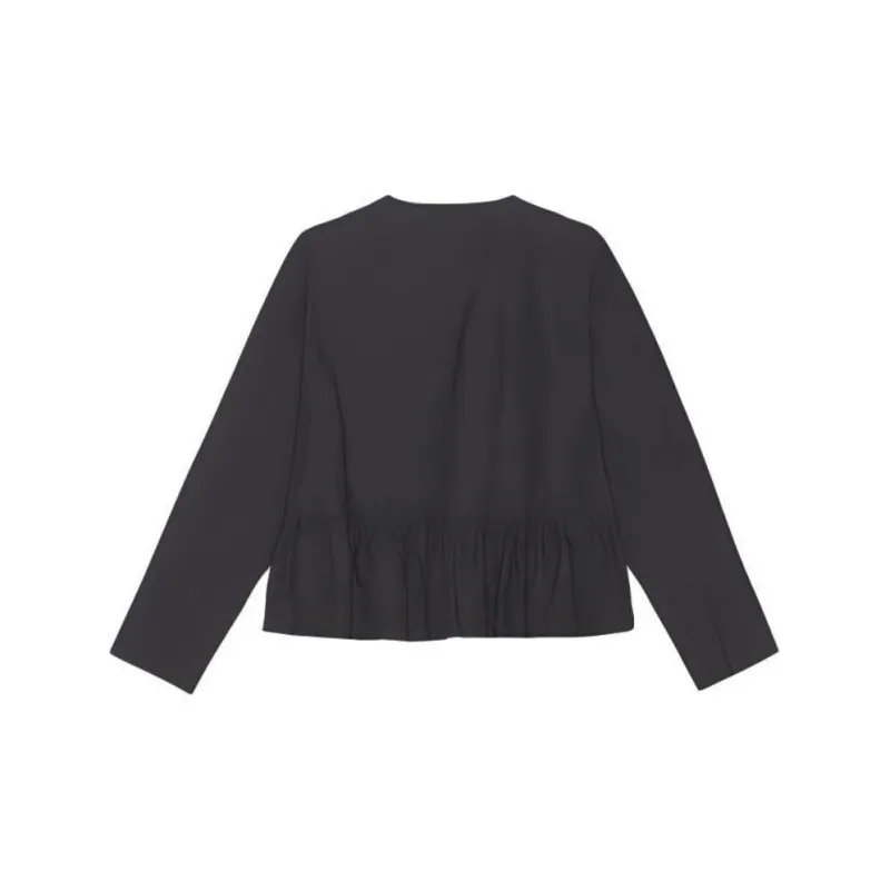 GANNI Bow fastening Organic Cotton Blouse-1