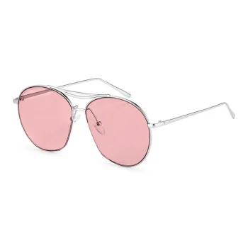 EQUIPMENTELEGANT Metal Aviator Sunglasses Unisex Silver