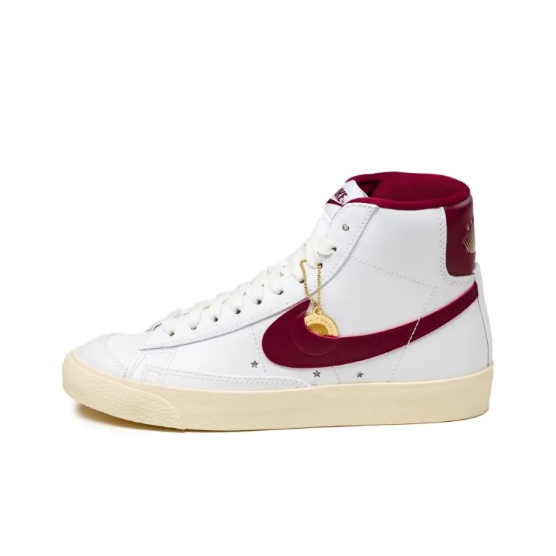 Nike Blazer Cushioning Wear-Resistant Mid-Top Skateboard Shoes Women's White-0