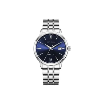 Sea Gull National Automatic Mechanical Movement Steel Strap Watch Men's Watches Blue Dial